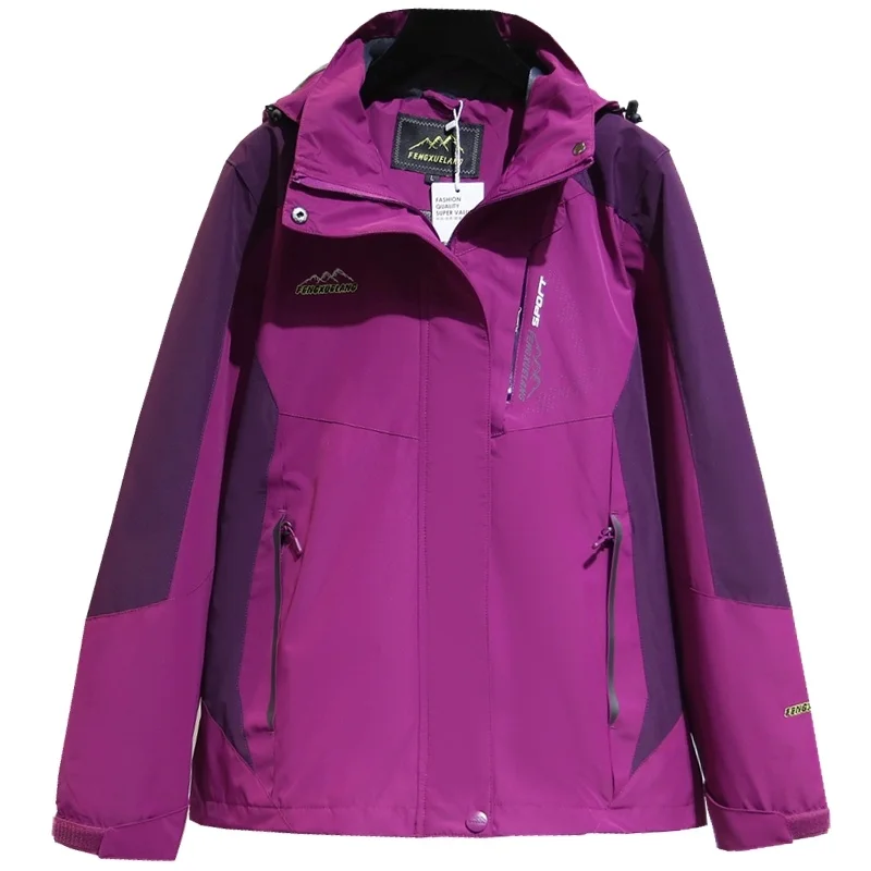 XL-6XL-Chaqueta holgada de longitud media para mujer, ropa deportiva, impermeable, transpirable, para exteriores, talla grande, primavera y otoño