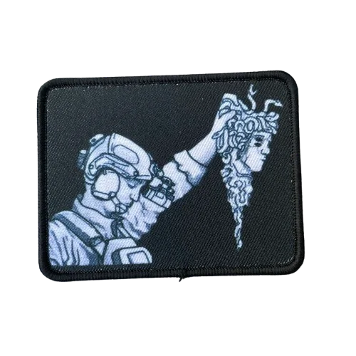 Parche táctico de soldado de calavera, insignia de moral rusa, pegatina de tela bordada, gancho y bucle, parche militar UAV para mochila - imagen 5