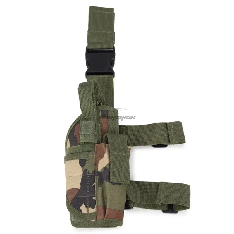 Funda Universal para pistola con pierna caída, bolsa táctica para pistola en el muslo para diestros, arnés para piernas para todas las pistolas - imagen 3
