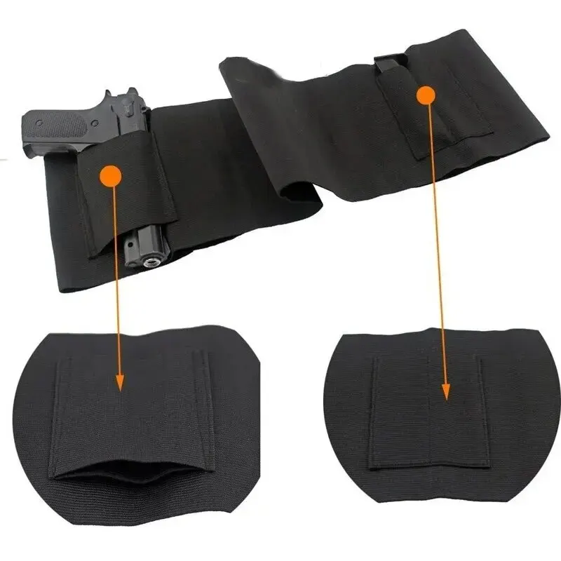 Funda táctica oculta para pistola con banda para el vientre, funda Universal para caza al aire libre, Airsoft Glock, riñonera, fundas para pistola - imagen 5