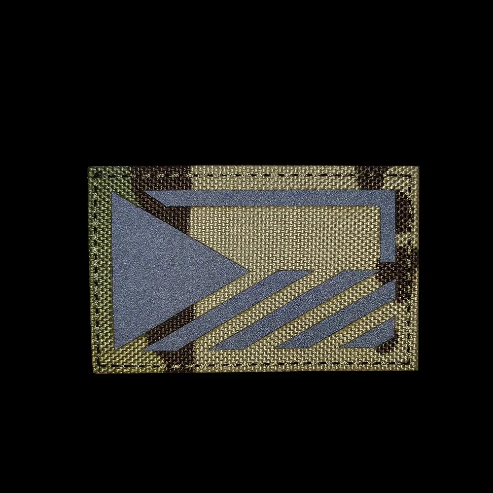 CZECH-Parche infrarrojo reflectante con bandera checa, tira de brazalete bordada, parche militar, ropa de goma de PVC, gancho y bucle para mochila - imagen 4