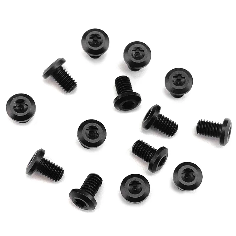 Longitud completa 6MM CNC acero inoxidable M3 tornillo de rosca cabeza plana T8 Torx cabeza de botón para cuchillo plegable mango Clip trasero clavo - imagen 3