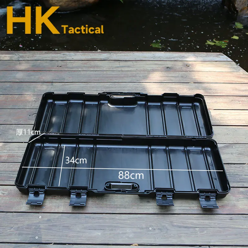 Caja de Herramientas especial para armas al aire libre, resistente al desgaste en el interior con esponja estuche rígido, equipo impermeable a prueba de humedad, caja larga de plástico - imagen 5