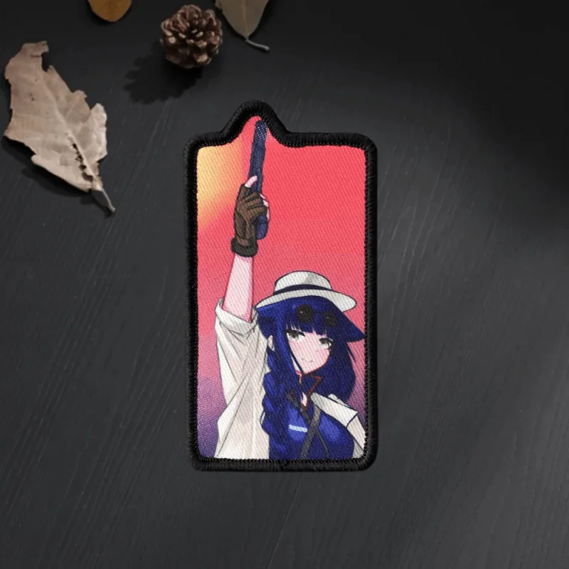 Parche táctico con estampado de Chica de Anime, insignia de moral con gancho y bucle, pegatinas decorativas para mochila al aire libre, parches para brazalete para ropa - imagen 4
