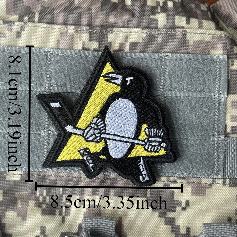 Parche táctico pingüino chevron bordado gancho y bucle para mochila - imagen 2