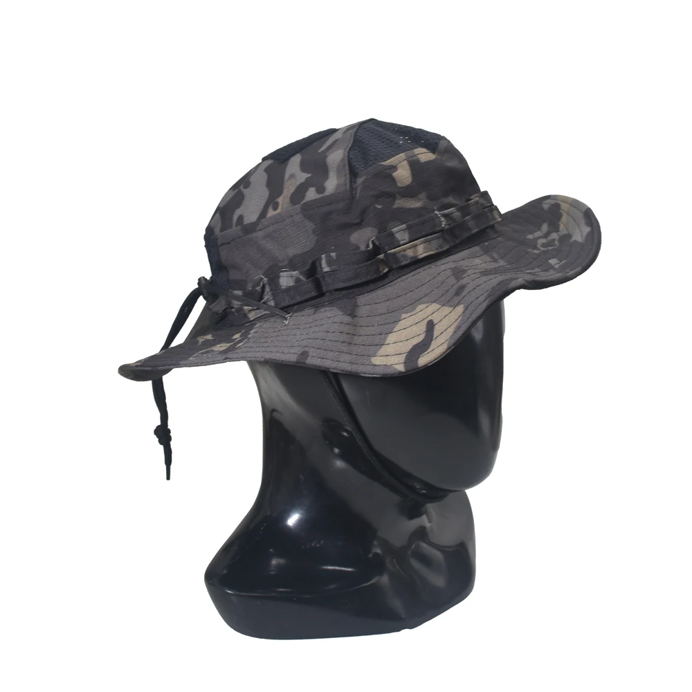 Gorra Boonie táctica, sombrero de ala ancha para hombres, deportes al aire libre, pesca, senderismo, caza, sombrilla, sombrero suave plegable
