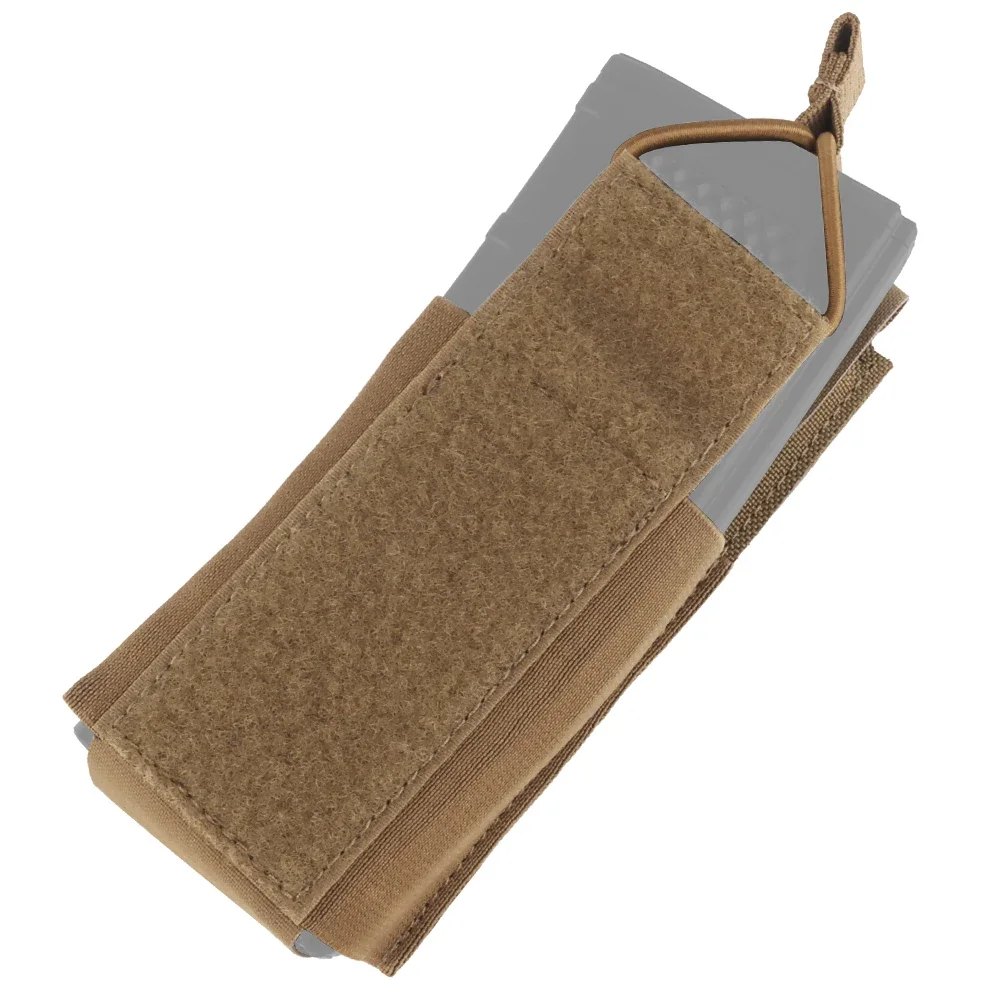 Bolsa táctica para Rifle individual 5,56 AK AR M4 AR15 Mag, bolsa táctica de nailon Coyote Brown MOLLE para carritos de 5,56mm - imagen 3