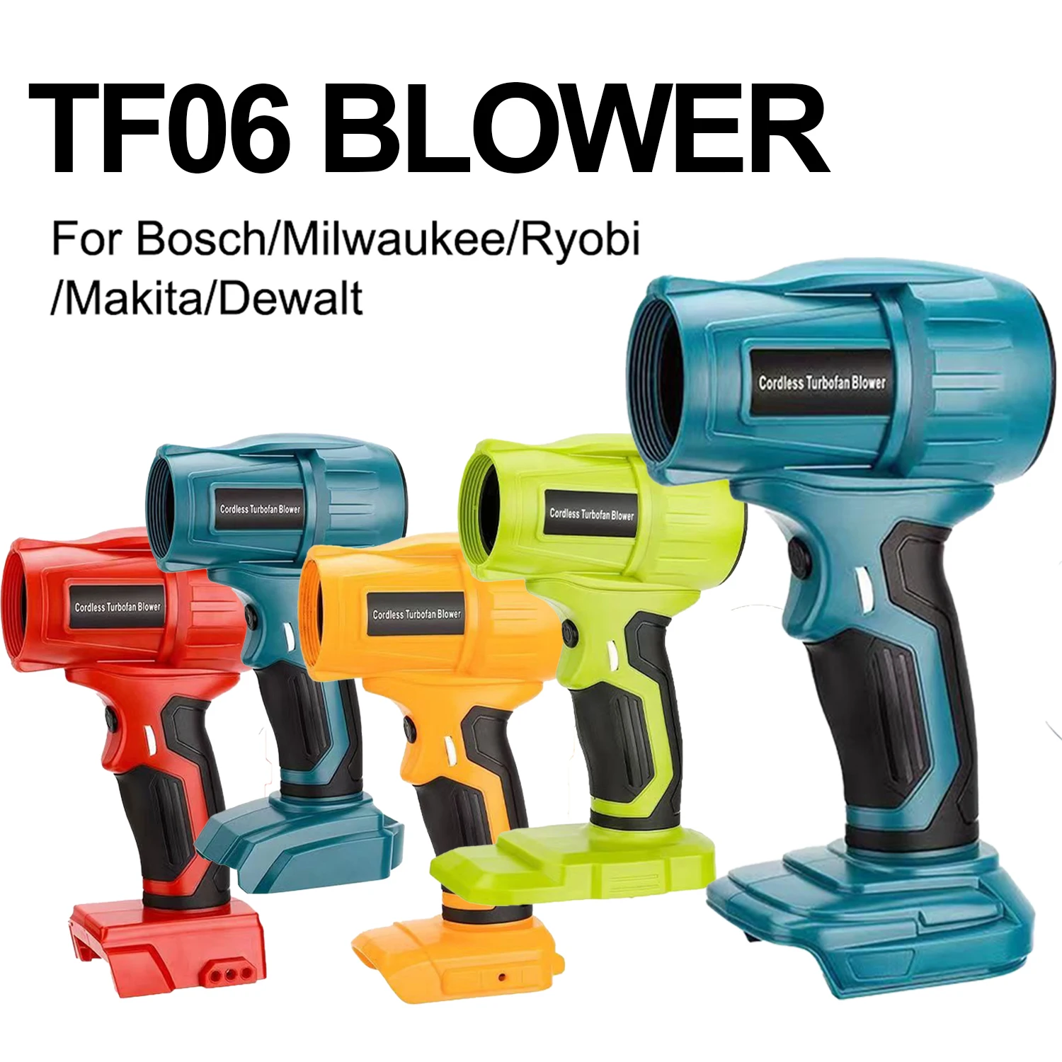 TurboFan violento inalámbrico GiveAway 5 boquillas para Makita/Dewalt/Milwaukee/Bosch/Ryobi 18-20V batería eléctrica portátil nuevo