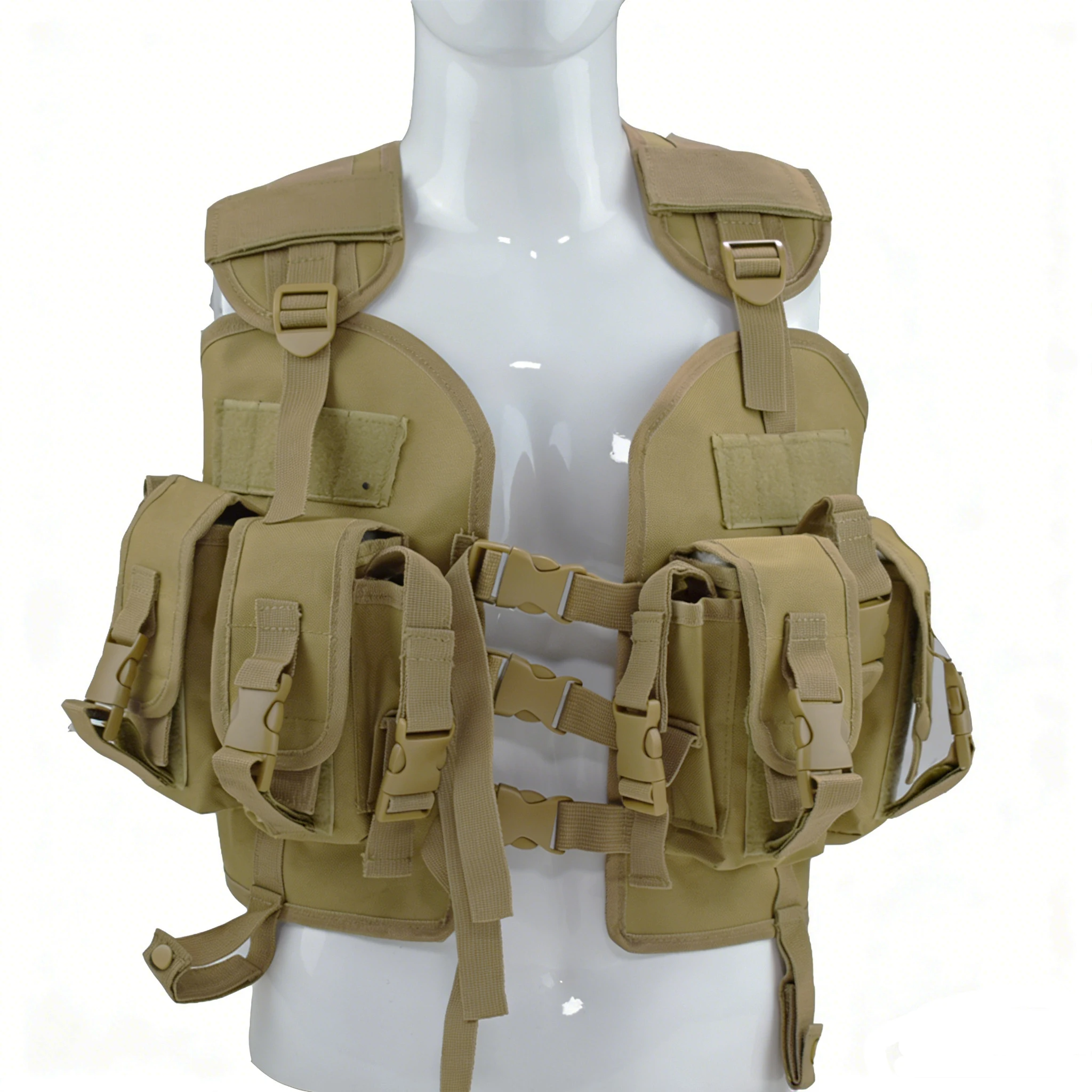 CS Chaleco Táctico Protector con bolsillos MOLLE para caza y camping - imagen 5