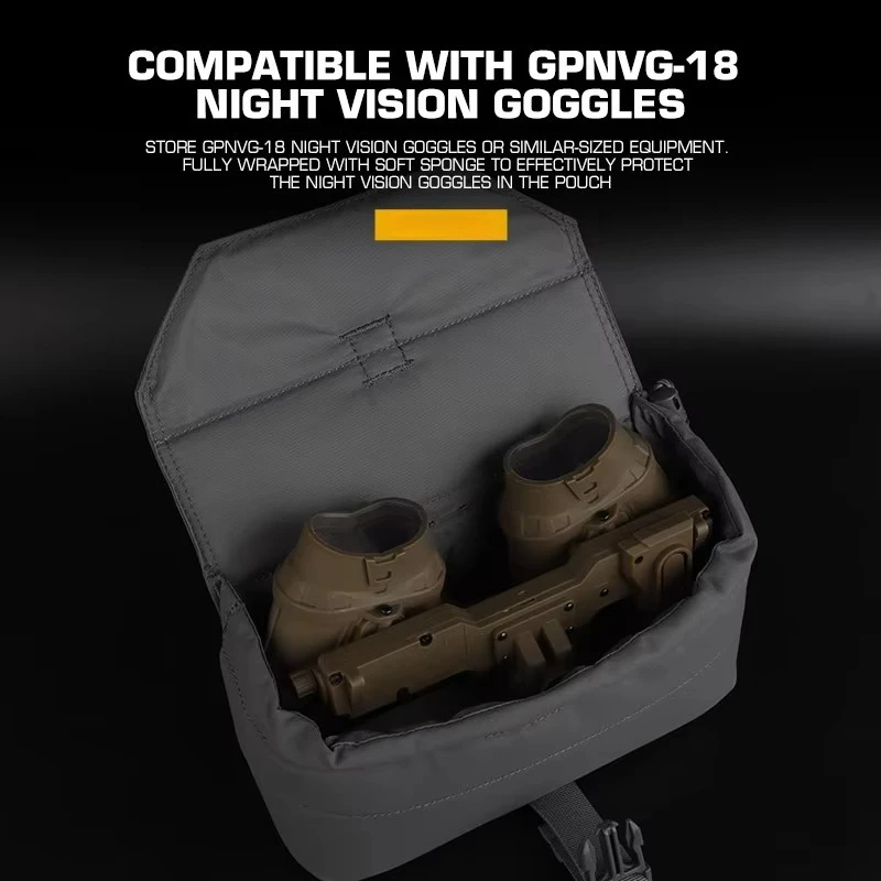 Bolsa táctica de GPNVG-18 bolsa de protección Airsoft Molle suelo panorámico gafas de visión nocturna almacenamiento Estuche de transporte bolsillo a prueba de golpes - imagen 4