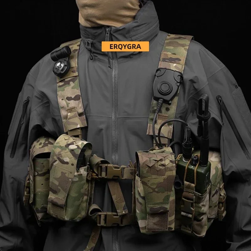 ERQYGRA-Chaleco protector táctico para entrenamiento de tiro CS, equipo de caza Airsoft, sistema Molle, accesorios de Paintball - imagen 5