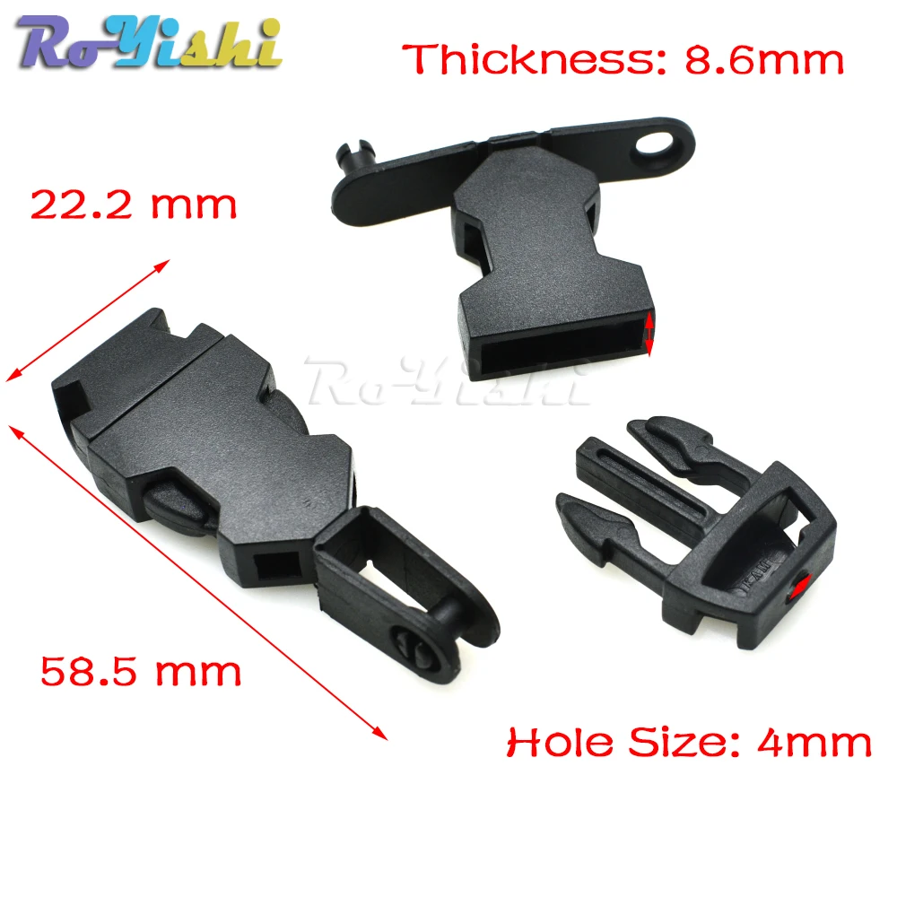 Hebilla giratoria de separación de plástico de 5/8 ", soporte y cordón para tarjeta de identificación de trabajo comercial - imagen 2
