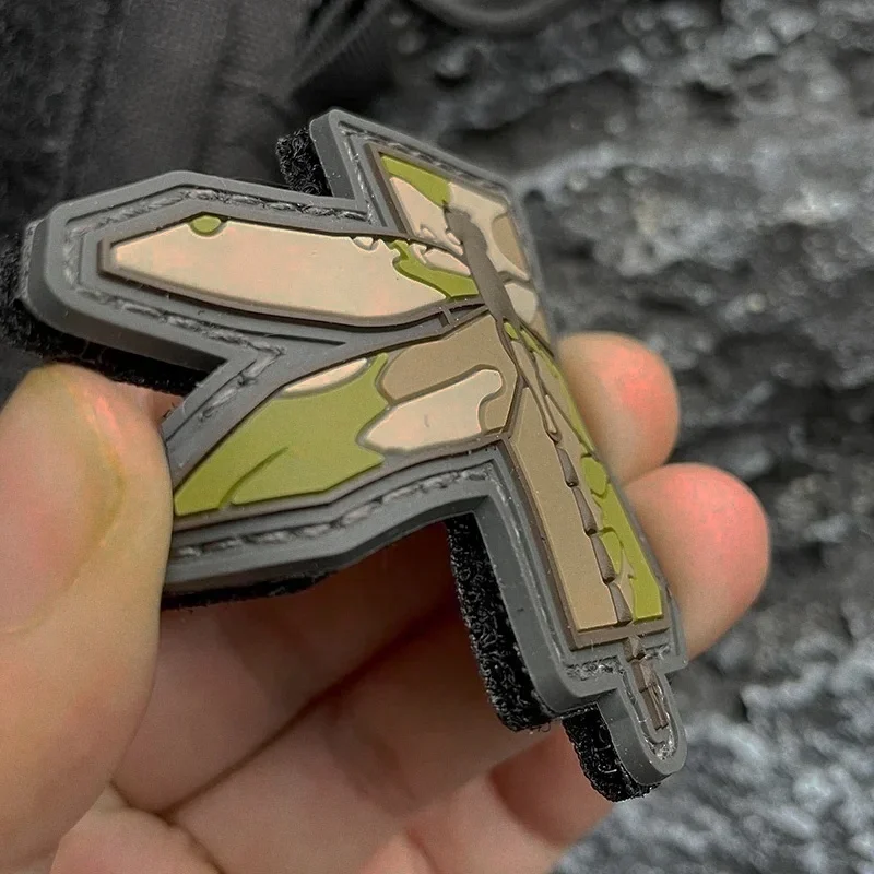 Parches de PVC de libélula de Color MC, insignia de moral táctica, réplica de Castor, camuflaje de todos los terrenos, pegatina de mochila con emblema de gancho y bucle - imagen 2
