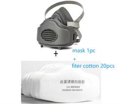 Respirador media máscara 3200 filtro polvo para pintura y carpintería
