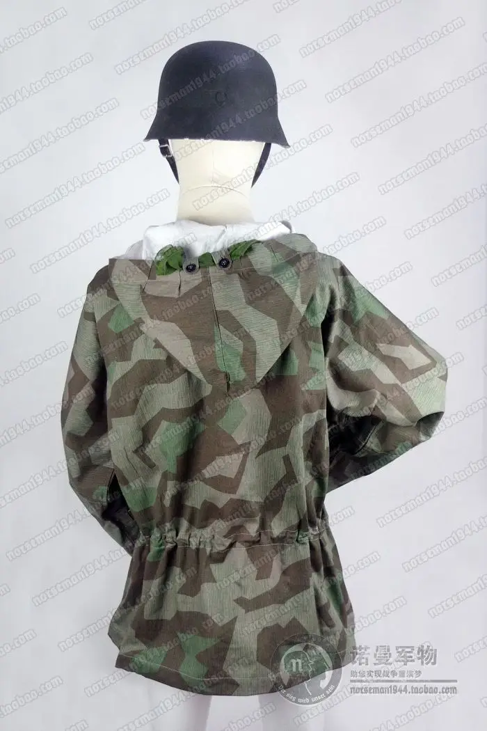 Sudadera con capucha de camuflaje dividida alemana de la Segunda Guerra Mundial - imagen 2