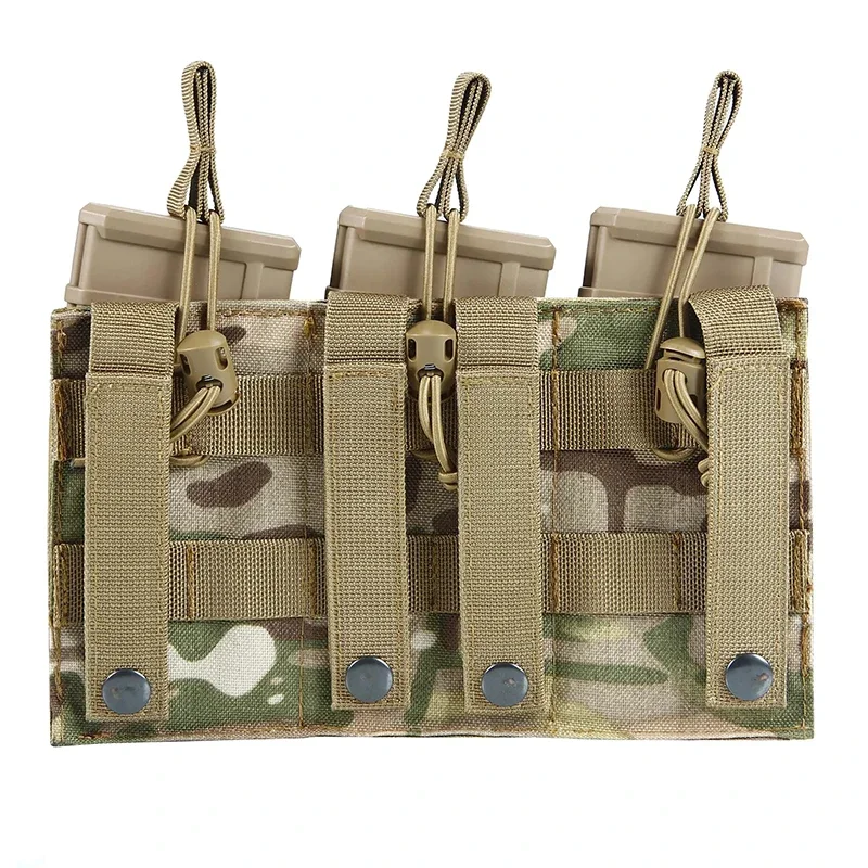 Bolsa táctica para revistas, bolsa Molle Mag individual/Triple, soporte para cartuchos de 2 capas para AK M4 M14 M16 AR - imagen 2