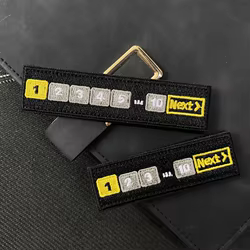 Oeteldonk emblemas número Bar NEXT parche largo de gancho y bucle, tira de pecho bordada completa, mochila al aire libre, pegatinas de chaleco táctico