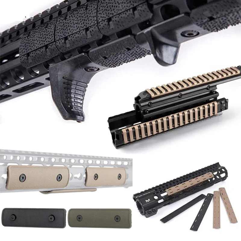 Kit de cubierta de riel Keymod M-LOK MOE para caza, Rifle táctico Airsoft MLOK, Protector de tope manual, riel Picatinny de 20mm M4 AR15 HK416 BCM - imagen 2