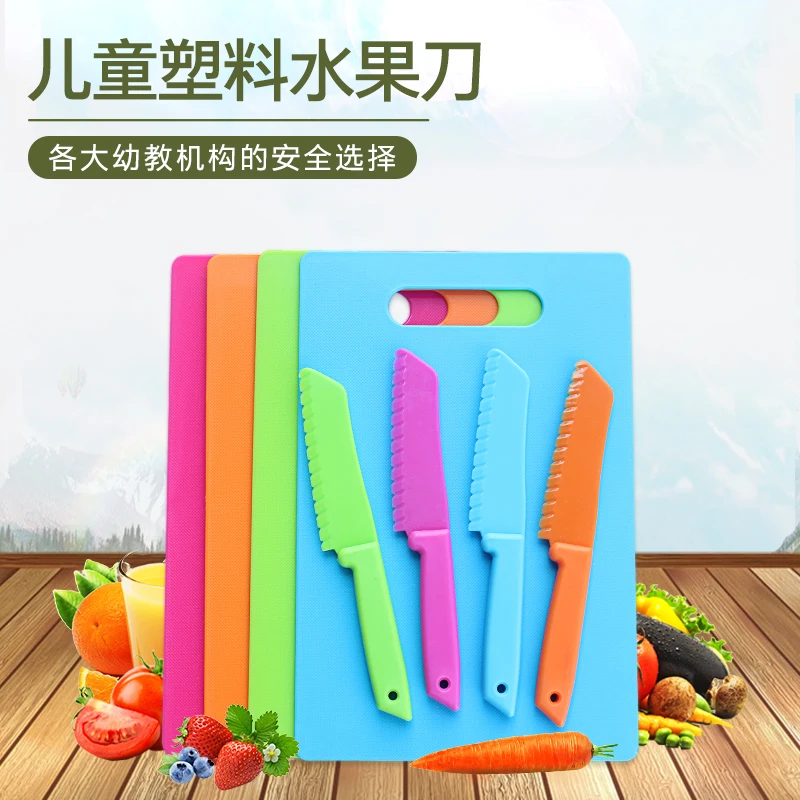 2 unids/pack pequeño seguridad niños plástico verduras frutas postre pan cuchillo DIY herramientas de cocina - imagen 5