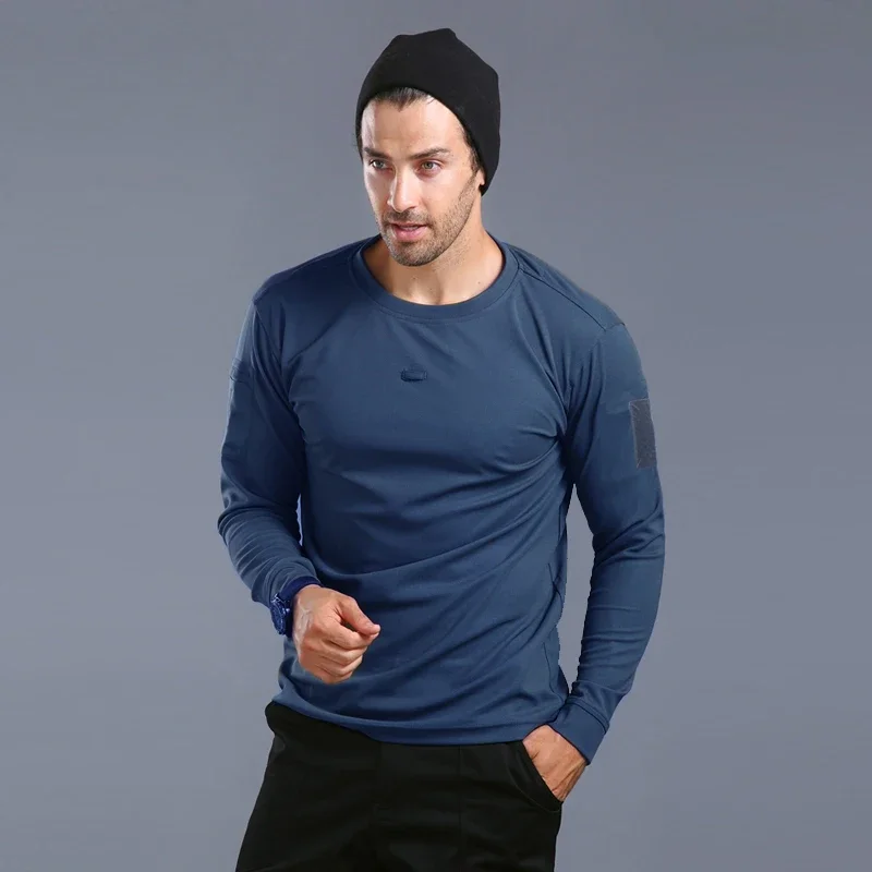 Sudadera con capucha para pescar al aire libre, camiseta táctica de verano para hombre, ropa de secado rápido UPF de manga larga, camisetas protectoras para correr, senderismo, camisa para correr - imagen 3