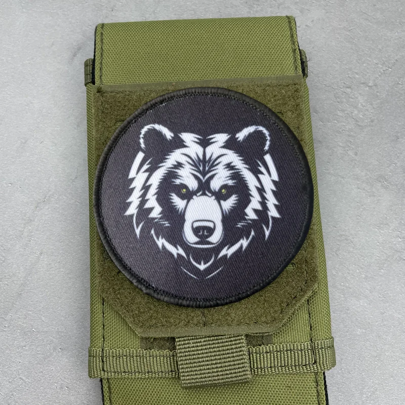 Parche de Chevron táctico de moral de oso, brazalete del ejército militar, parches de gancho y bucle impresos para ropa, pegatina para mochila - imagen 2