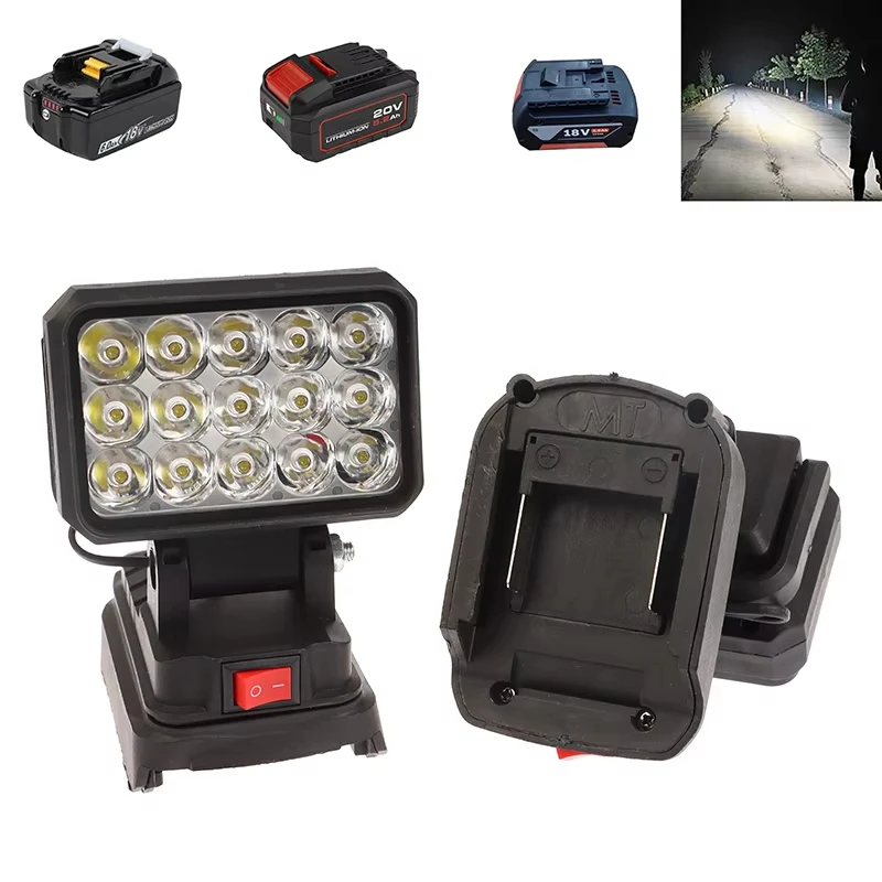 Para Makita 18V Li-ion batería herramienta accesorios 15 cuentas LED luz de trabajo lámpara linterna antorcha foco herramienta de emergencia luz - imagen 4