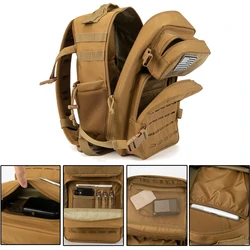 Pack de ataque táctico MOLLE 25L EDC senderismo supervivencia