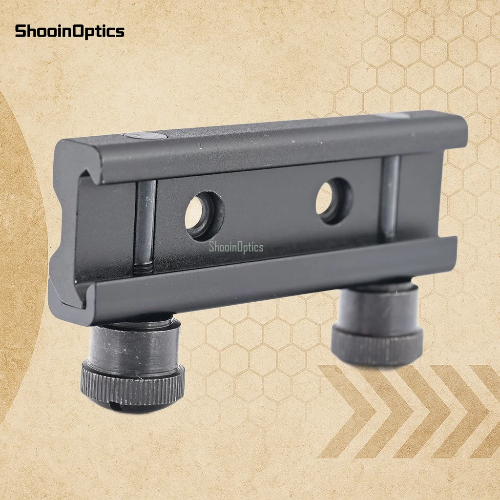 Shooin Optics Prism Scope Base Picatinny 20mm Rail Mount Solid Aluminum Hole Spacing 32mm - imagen 2