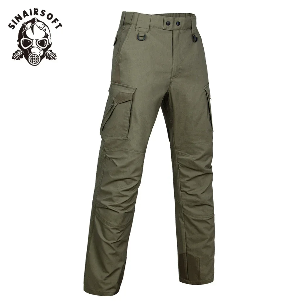 Pantalones de trabajo tácticos para hombre, corte 3D, impermeable, hebilla en D, cintura ajustable, elástico oculto, 8 bolsillos, puño reforzado, Camping y pesca - imagen 3