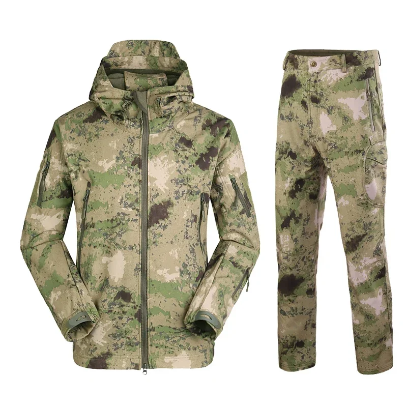 Python Lurker piel de tiburón Shell suave TAD senderismo al aire libre uniforme Airsoft chaqueta táctica pantalón impermeable cazador ropa a prueba de viento - imagen 2