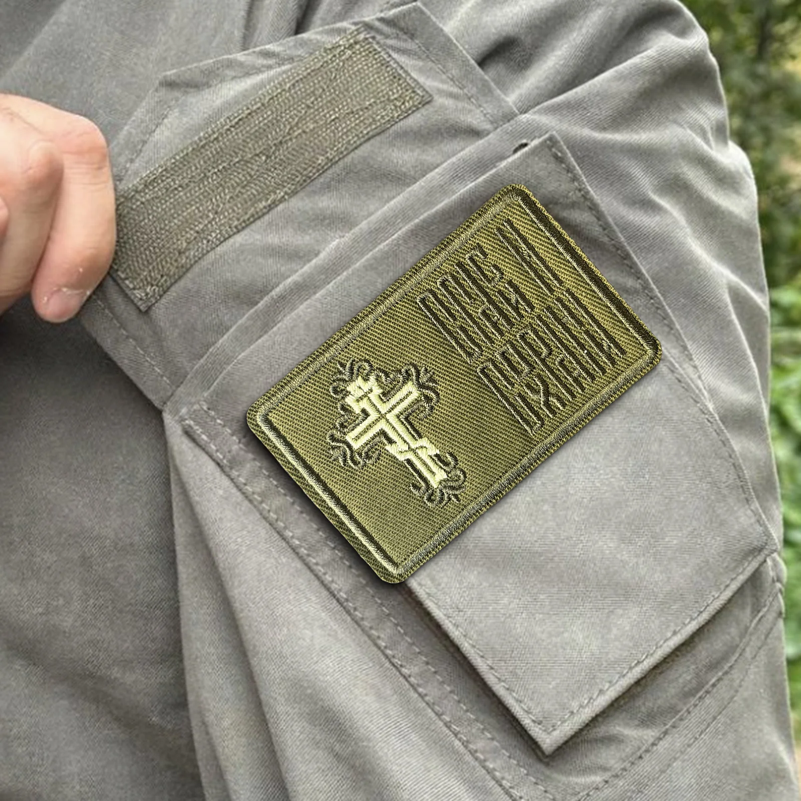 Parche táctico bordado rescate y supervivencia – Insignia militar con velcro - imagen 3