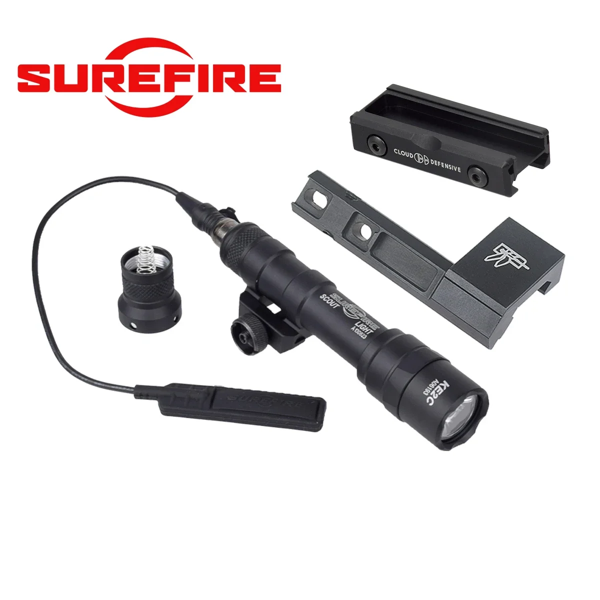 Luz exploradora táctica SureFire M600 M600B M300 con CLOUD DEFENSIVO LCS LCSMK1 ST07 interruptor de cinta Thorntail soporte de luz compensada - imagen 2