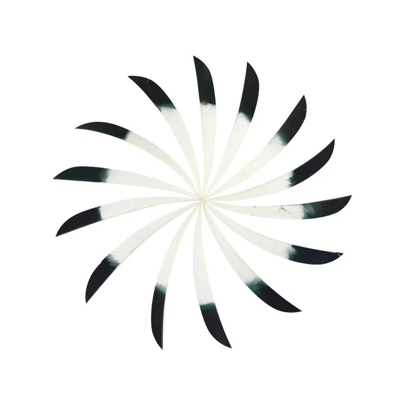 Plumas de tiro con arco de 50 piezas, 5 ", flecha con escudo de caída, forma de corte, paletas de flecha naturales, alas derechas para accesorios de tiro de caza - imagen 3