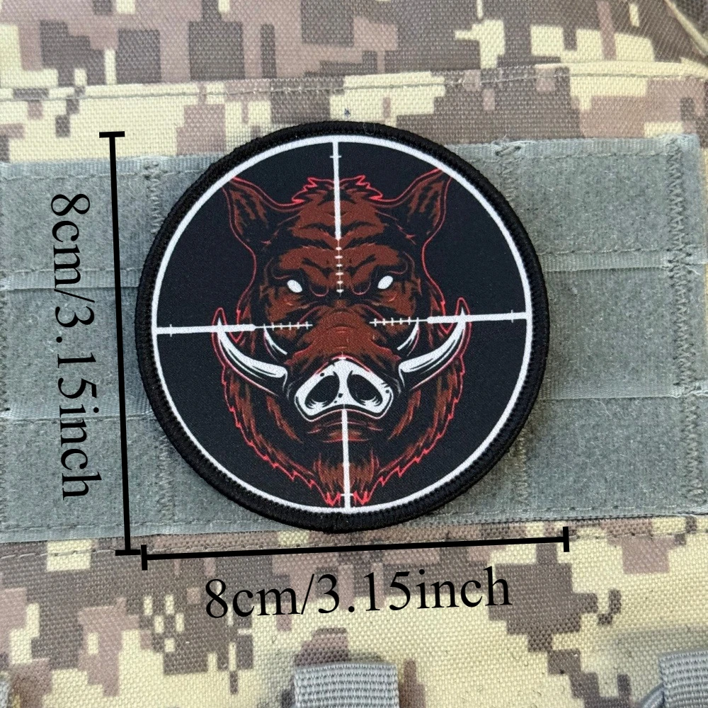 Parche táctico de lobo con velcro para mochila airsoft - imagen 5