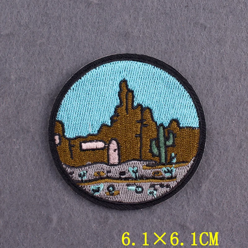 Parches para planchar en la ropa DIY Adventure calcomanías para ropa Camping, parches bordados para decoración de chaqueta - imagen 3