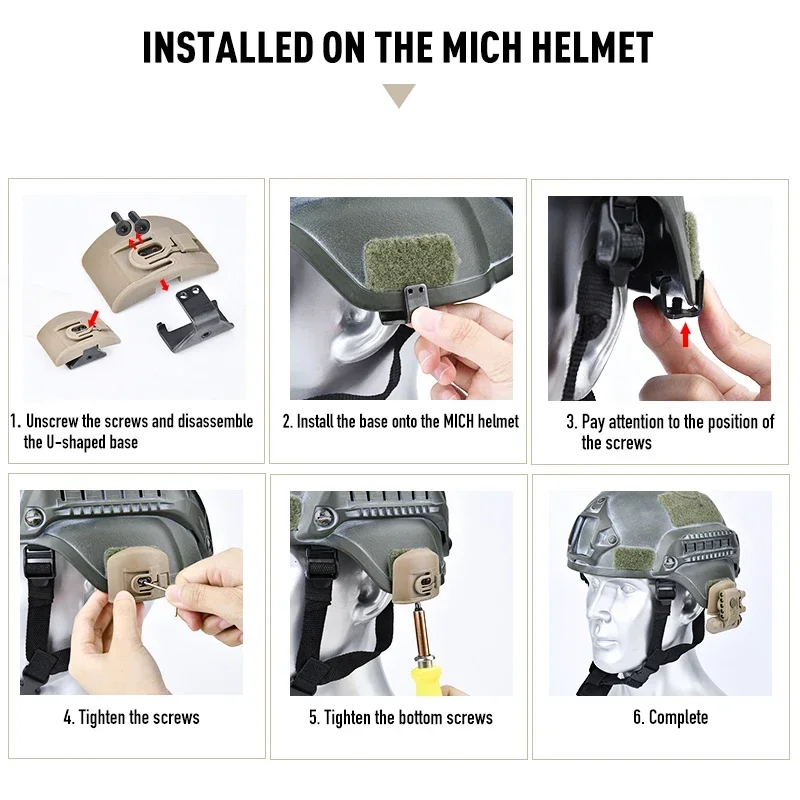 Linterna táctica para casco Aisorft GEN 2, cascos con luz roja y blanca, luz de explorador, accesorios GEN II para lámpara de caza al aire libre - imagen 3