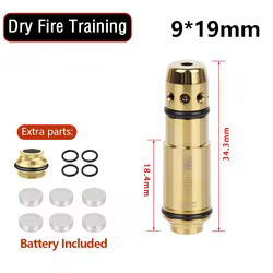 Cartucho táctico de entrenamiento láser de punto rojo, 9mm/380ACP/38SPL/40S y W/223Rem/45ACP/7,62x39, bala de entrenamiento láser de fuego seco