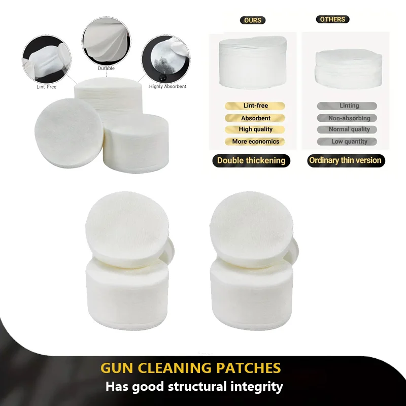 600 parches de limpieza gruesos, almohadillas de limpieza de 6 cm/2,36 pulgadas de diámetro para mantenimiento de armas de fuego Multi Cal (.22/.380/.308/.357/.45) - imagen 3