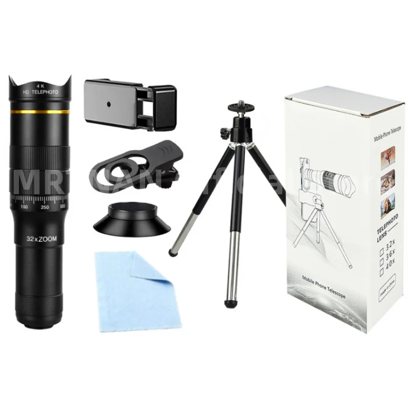 32x 22x 4K Professionelle Teleskop Monokulare HD Zoom Telefon Objektiv Kamera Tele Mit Stativ Metall Teleskop Für tourismus Camping