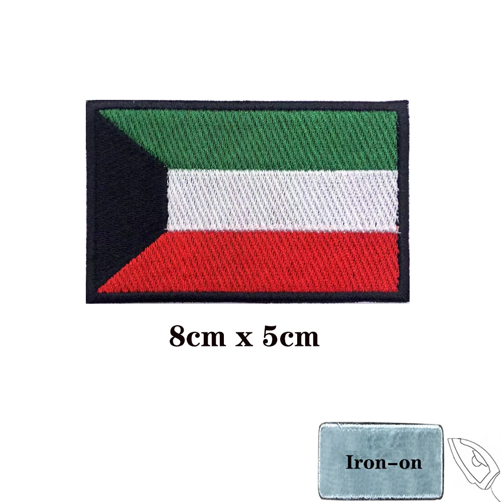 Parches bordados de la bandera de marruecos, banda para el brazo, insignia con gancho y lazo, a rayas militares - imagen 2