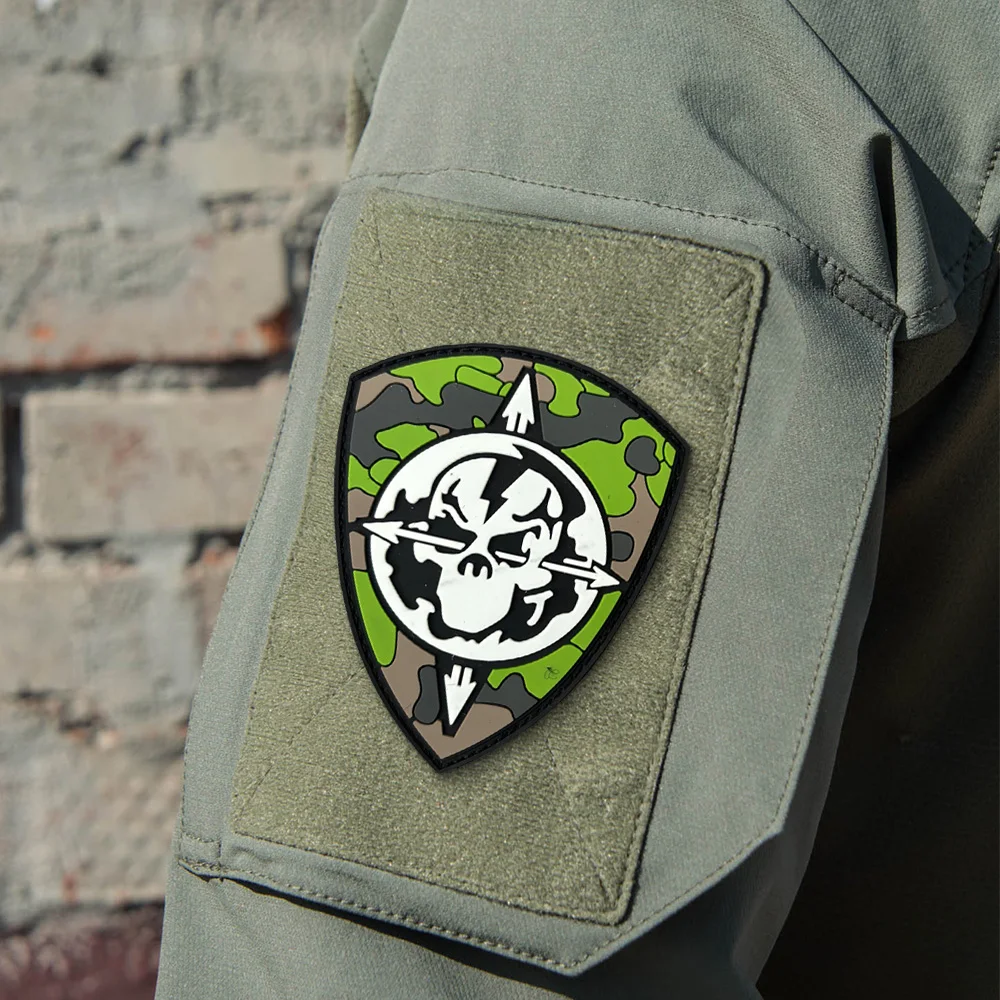 Parche táctico PVC Skull Warriors con gancho y bucle