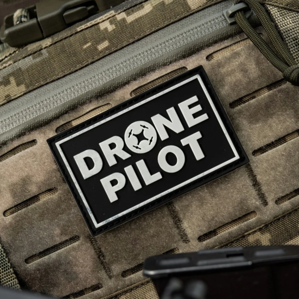 Parches de gancho y bucle de PVC DRONE PILOT para ropa, insignia de moral táctica, pegatina decorativa para mochila del ejército militar