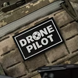 Parches de gancho y bucle de PVC DRONE PILOT para ropa, insignia de moral táctica, pegatina decorativa para mochila del ejército militar