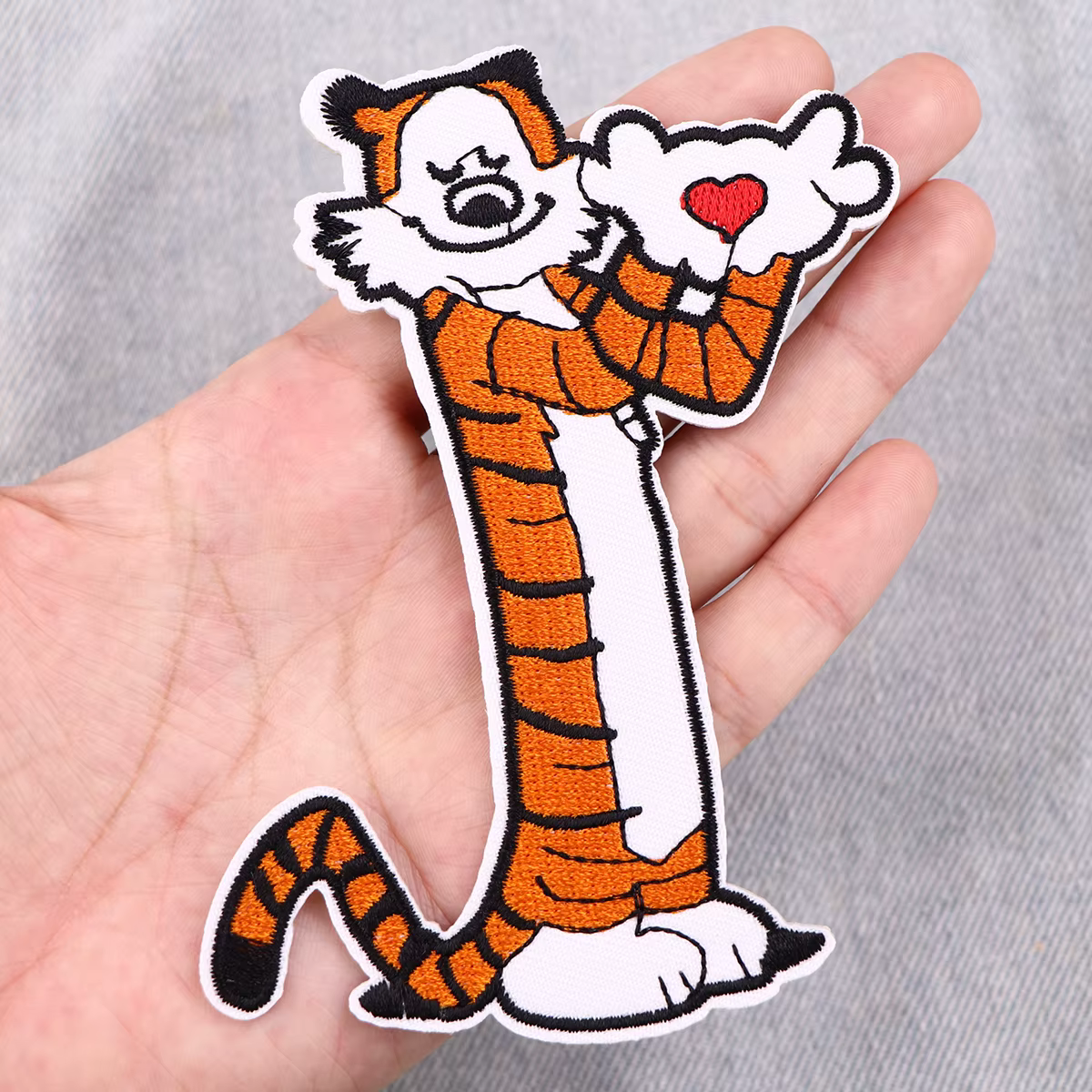 Parche bordado tigre para planchar ropa – Estilo dibujos animados