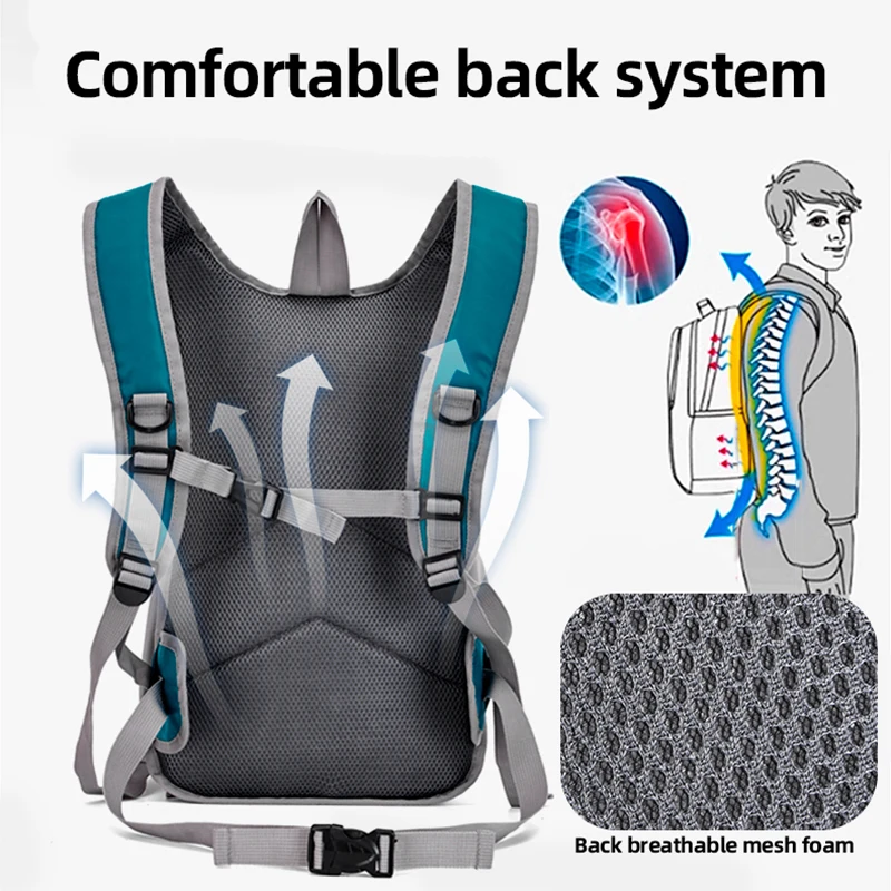 Mochila ligera para senderismo al aire libre, Camping, escalada, equipo deportivo, bolsa de agua, bolsa grande de viaje para Fitness, ciclismo, bolsa con cordón para hombre - imagen 5