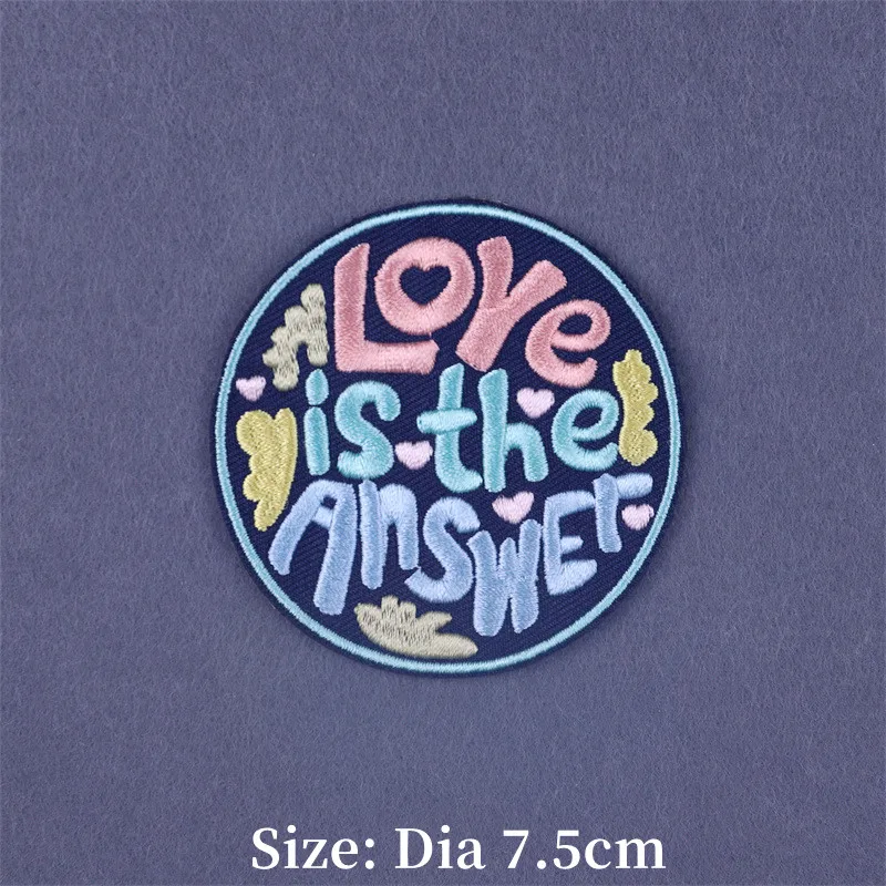Parches bordados feministas para ropa, parche termoadhesivo para planchar, bordado de letras de amor, Fusible en ropa/mochilas - imagen 4