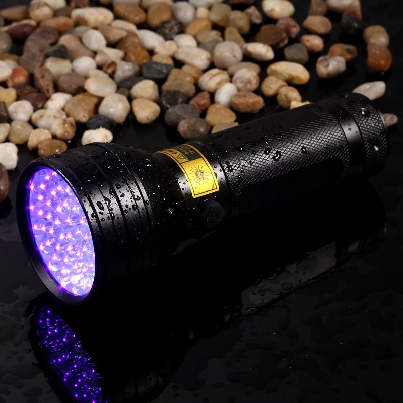Luz UV LED de 51 leds, linterna UV de 395-400nm, Detector de fugas de escorpión, Tinea, manchas de mascotas, marcador de tinta Invisible - imagen 3