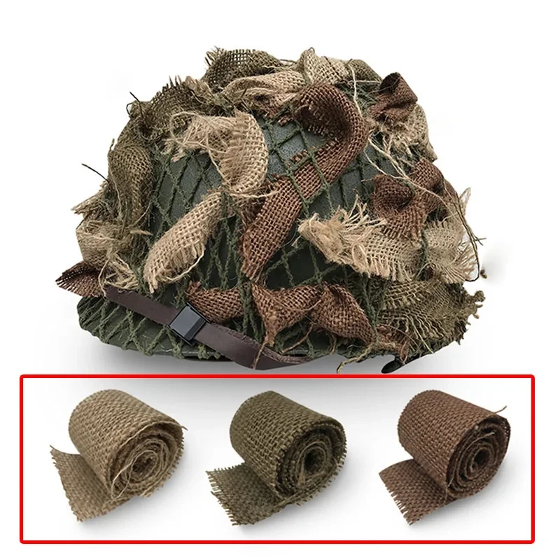 Tira de camuflaje táctica 3D de doble cara, cubierta de casco rápida, corte láser, 15 piezas - imagen 4
