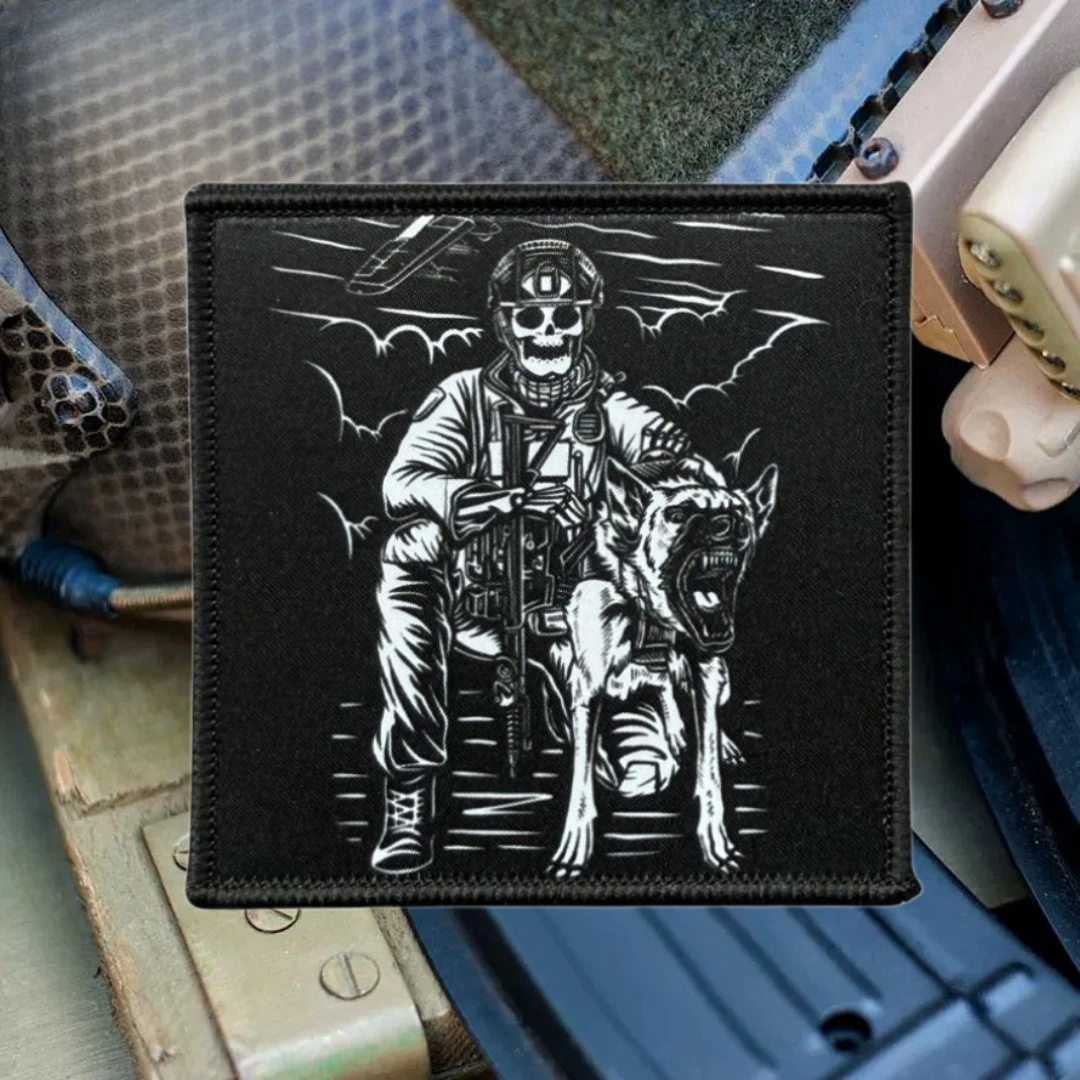 Parche militar para equipo de entrenamiento de perros, insignia de moral táctica, pegatina personalizada para mochila del ejército militar, parches con gancho impreso para ropa - imagen 4