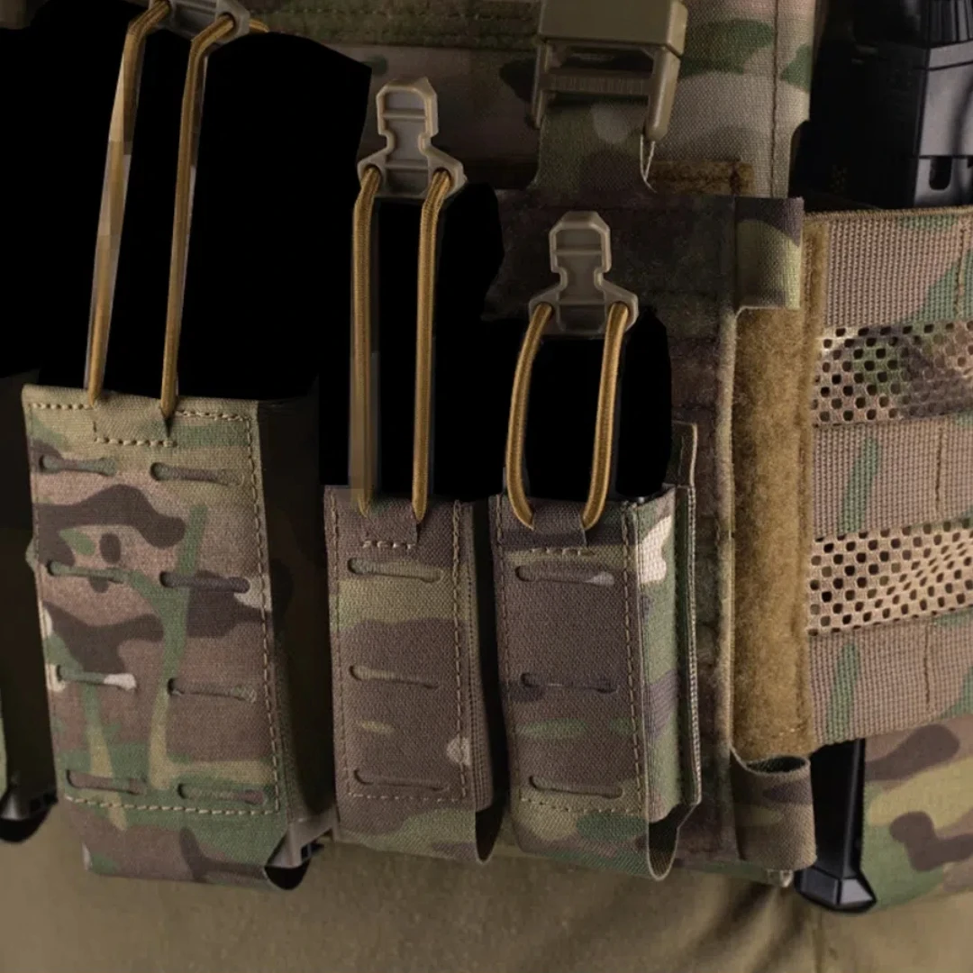 Paquete de accesorios tácticos MOLLE doble de 9MM, linterna multiusos montada en la cintura para exteriores, bolsa de herramientas diversas - imagen 5